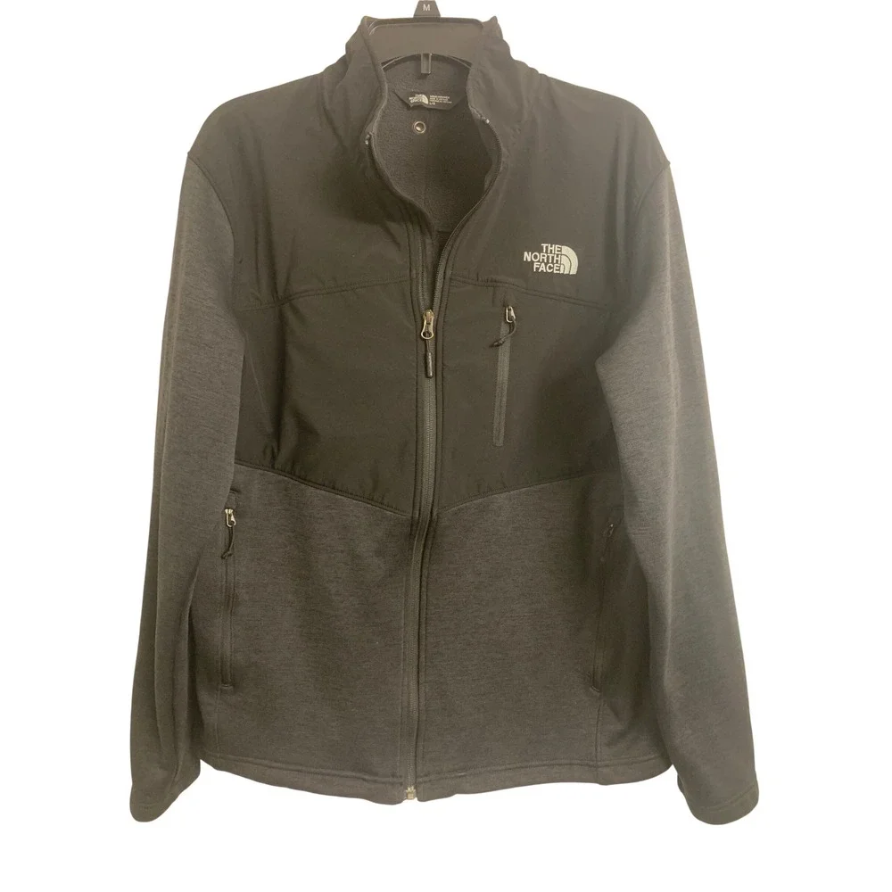 The North Face Full Zip Hybrid Fleece Jacket Charcoal Gray Large